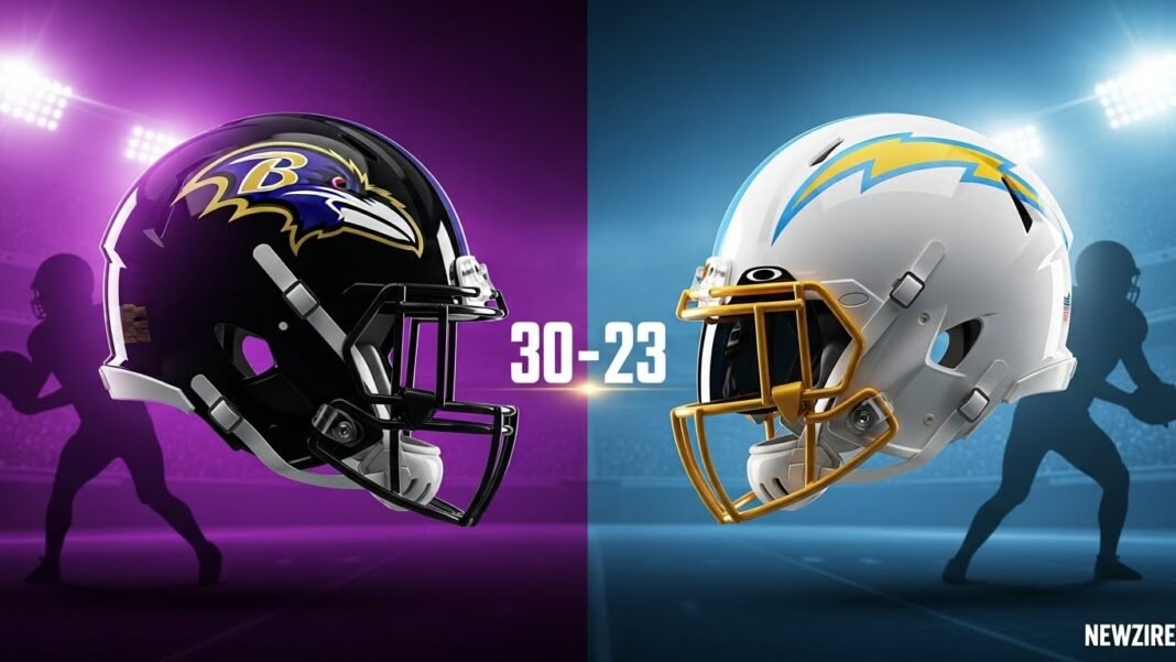 Baltimore Ravens vs Los Angeles Chargers Match Player Stats