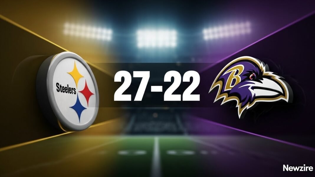 Pittsburgh Steelers vs Baltimore Ravens Match Player Stats
