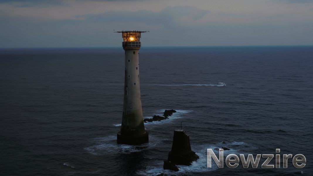 The First Lighting of Eddystone Lighthouse