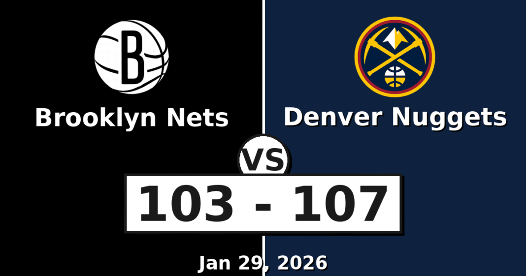 Brooklyn Nets vs Denver Nuggets Match Player Stats