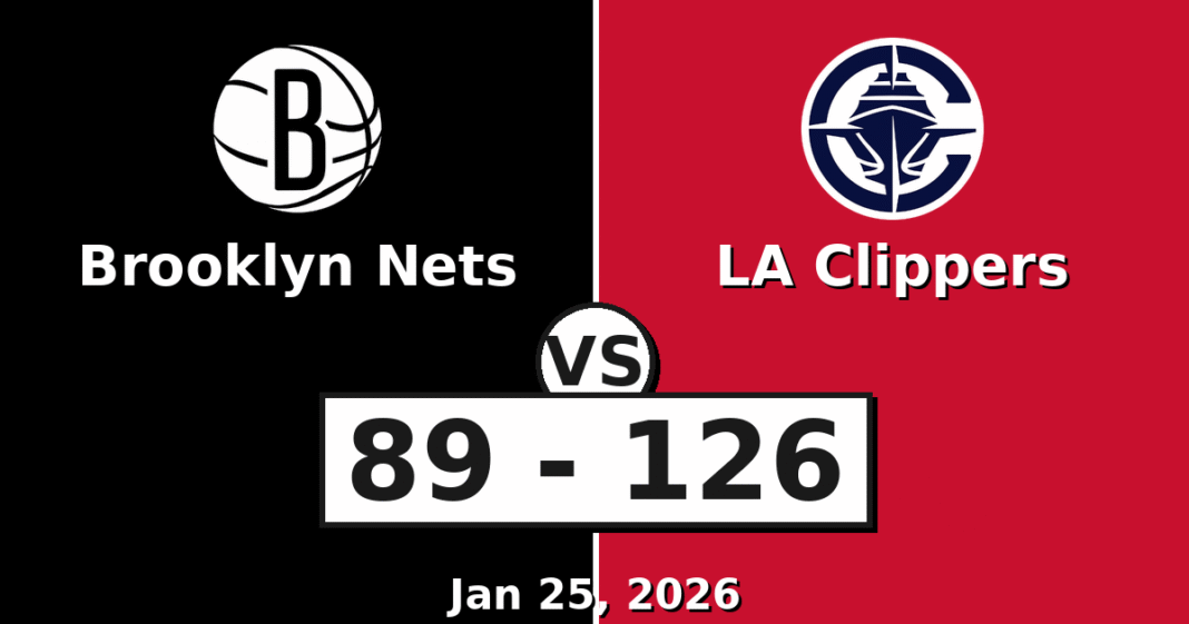 Brooklyn Nets vs LA Clippers Match Player Stats