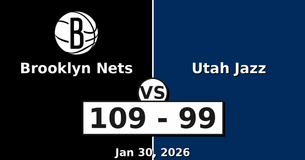 Brooklyn Nets vs Utah Jazz Match Player Stats