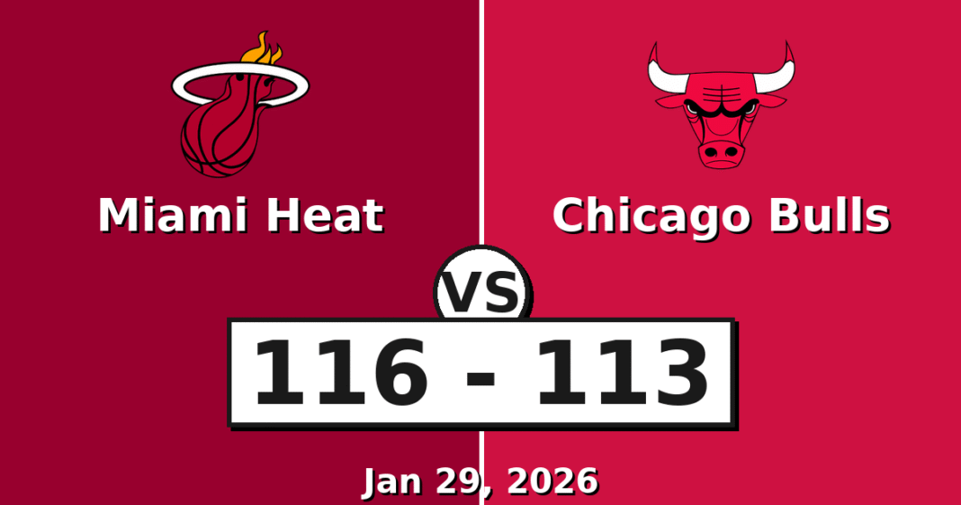 Miami Heat vs Chicago Bulls Match Player Stats