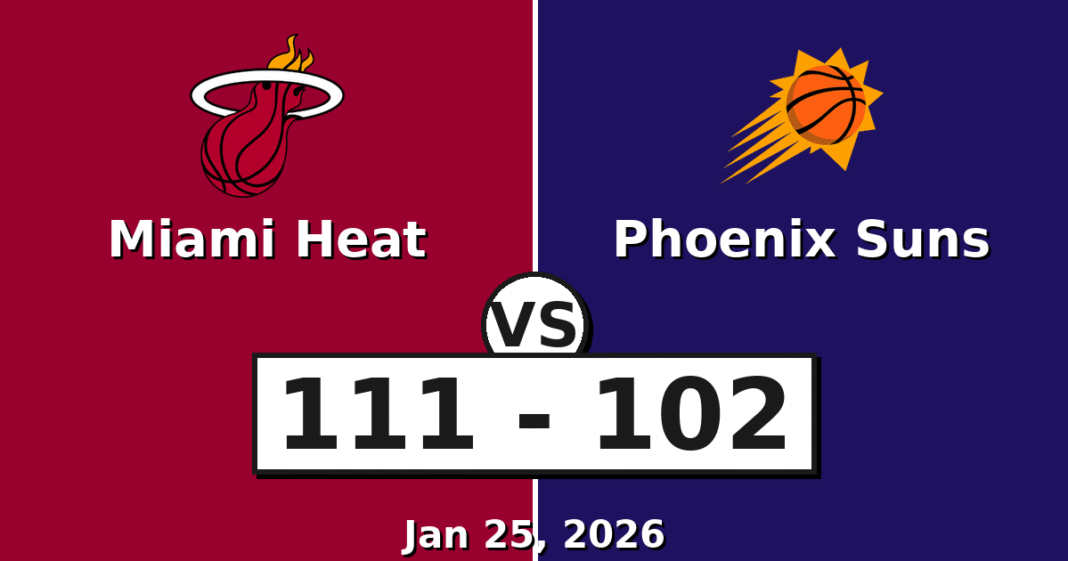 Miami Heat vs Phoenix Suns Match Player Stats
