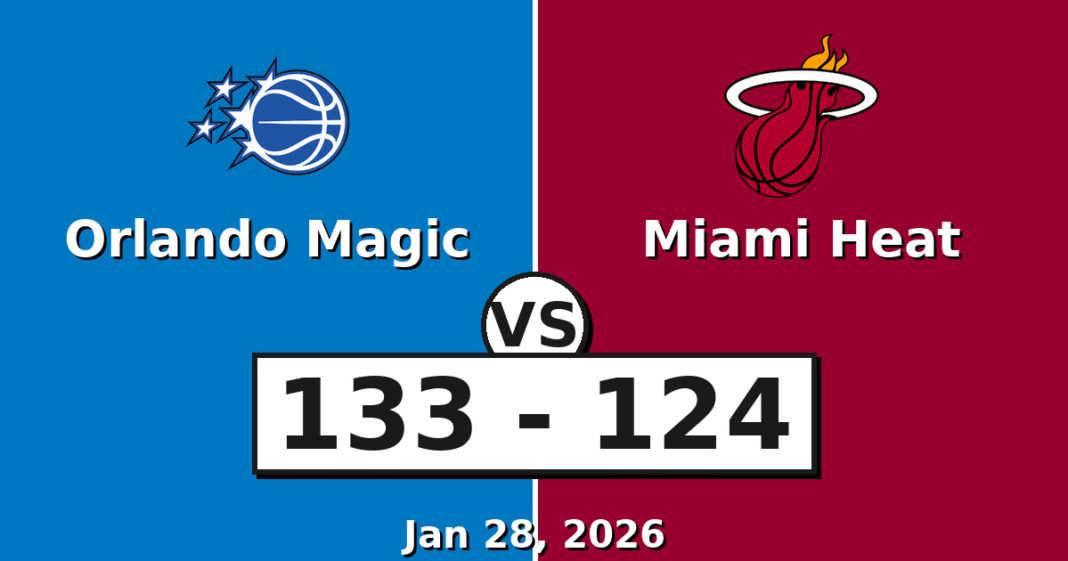 Orlando Magic vs Miami Heat Match Player Stats