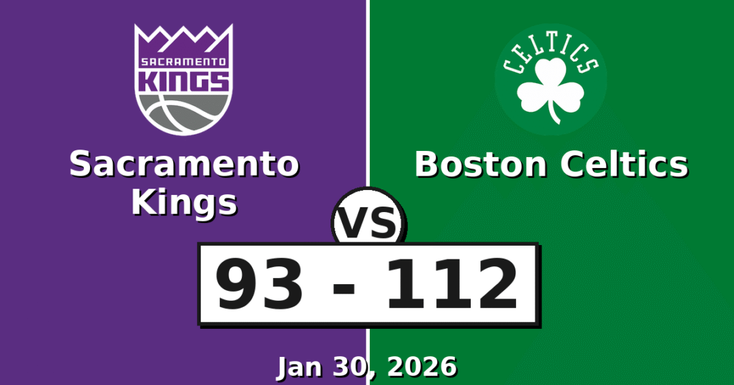 Sacramento Kings vs Boston Celtics Match Player Stats