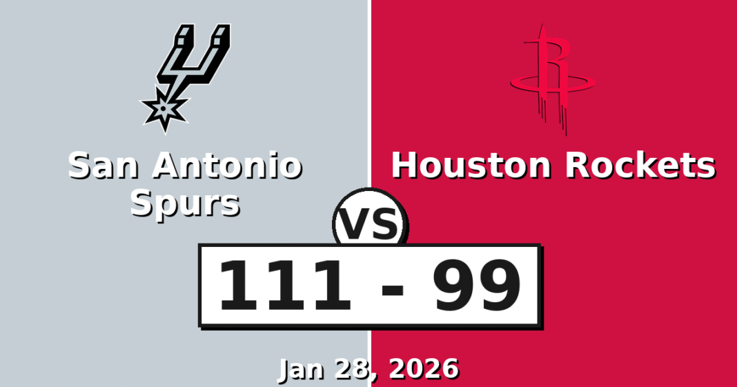 San Antonio Spurs vs Houston Rockets Match Player Stats