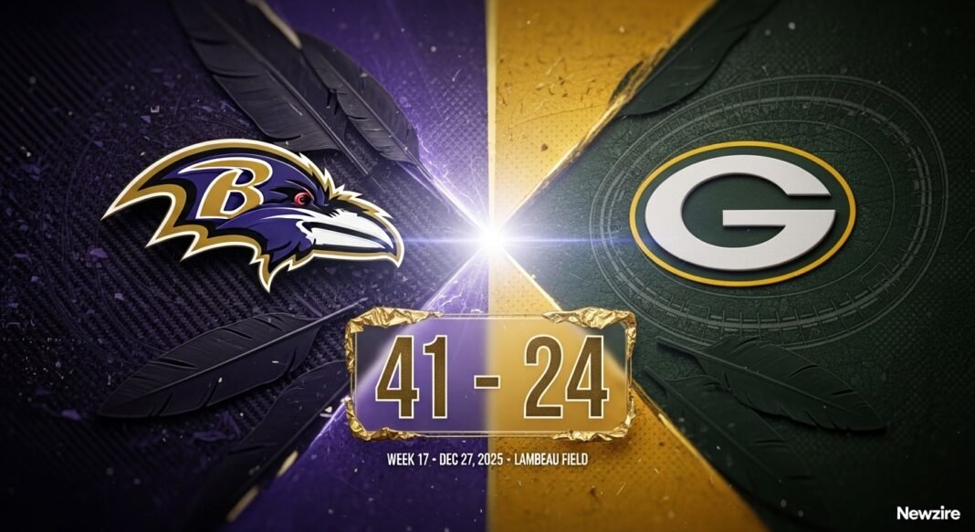 Baltimore Ravens vs Green Bay Packers Match Player Stats (Dec 27, 2025)