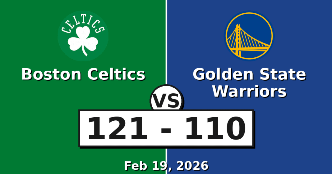 Boston Celtics vs Golden State Warriors Match Player Stats (Feb 19, 2026)