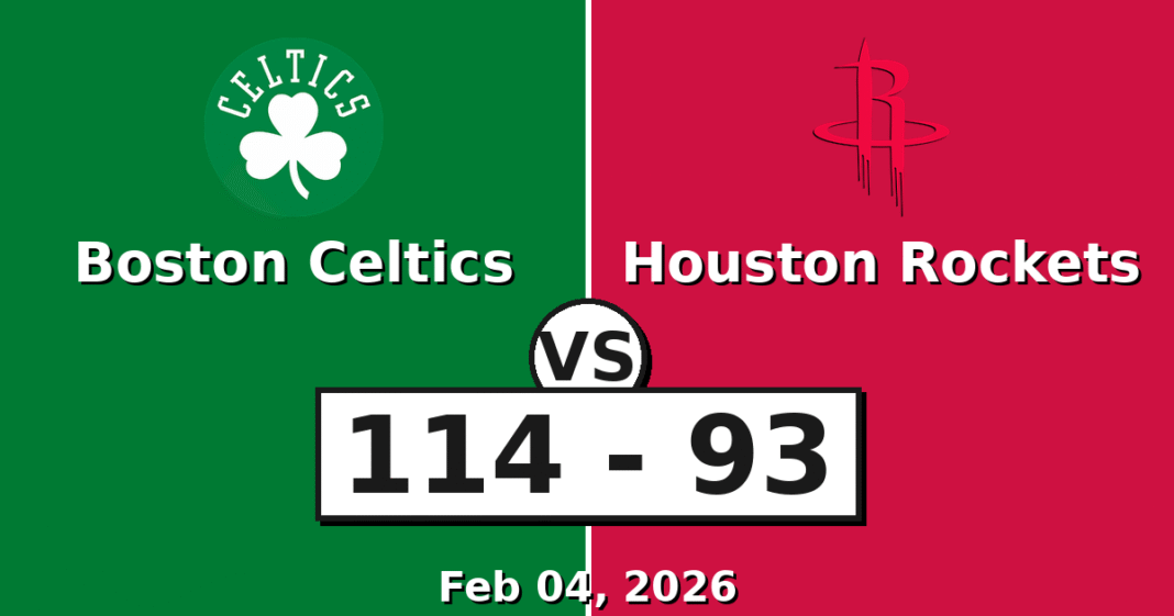 Boston Celtics vs Houston Rockets Match Player Stats