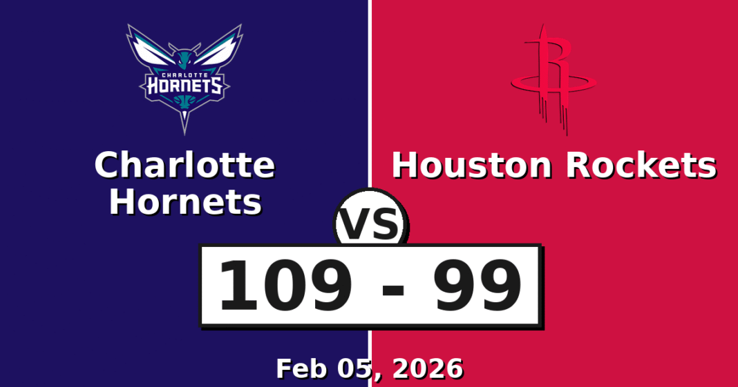 Charlotte Hornets vs Houston Rockets Match Player Stats