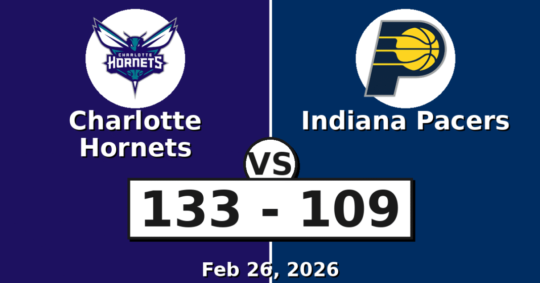 Charlotte Hornets vs Indiana Pacers Match Player Stats