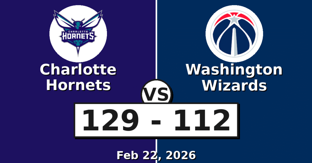 Charlotte Hornets vs Washington Wizards Match Player Stats