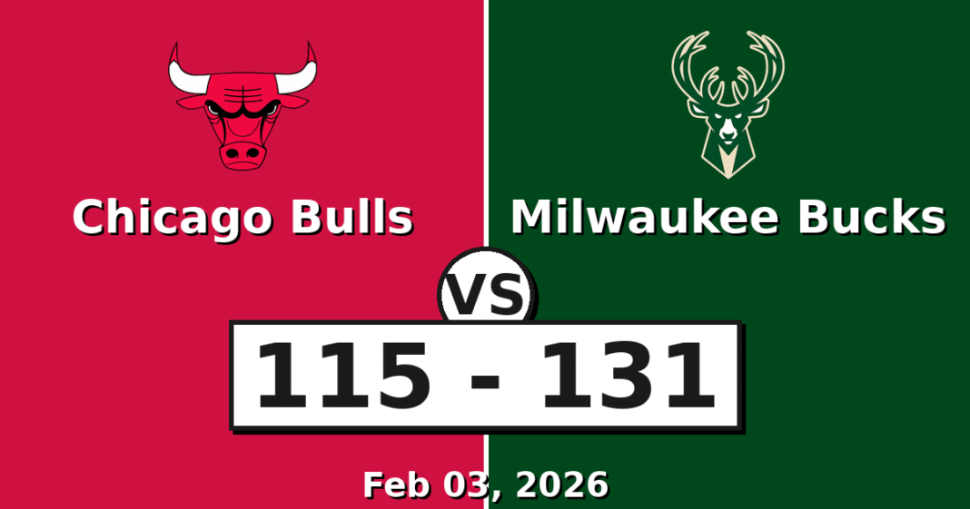 Chicago Bulls vs Milwaukee Bucks Match Player Stats
