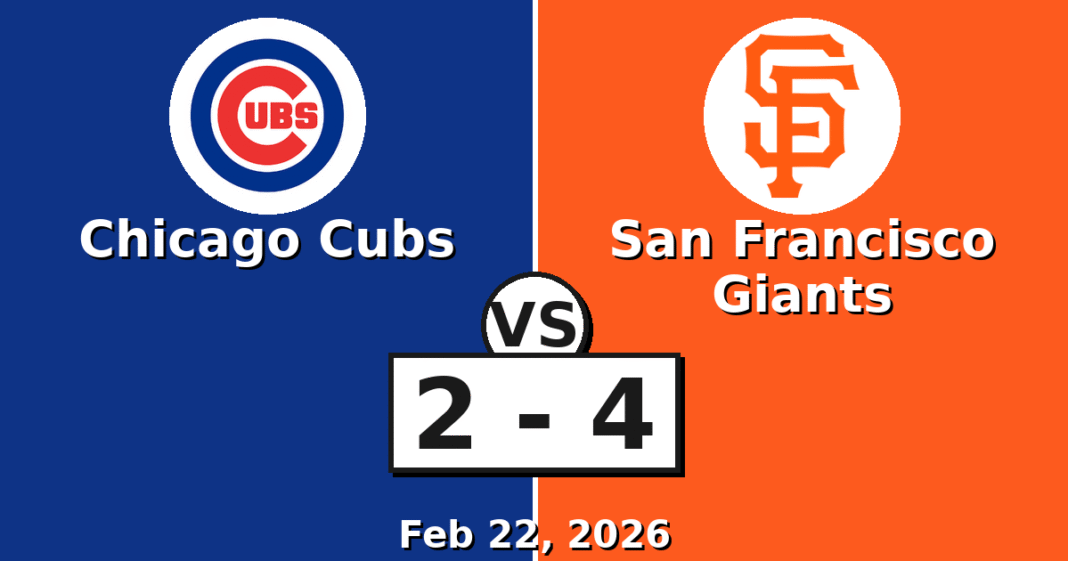 Chicago Cubs vs San Francisco Giants Match Player Stats
