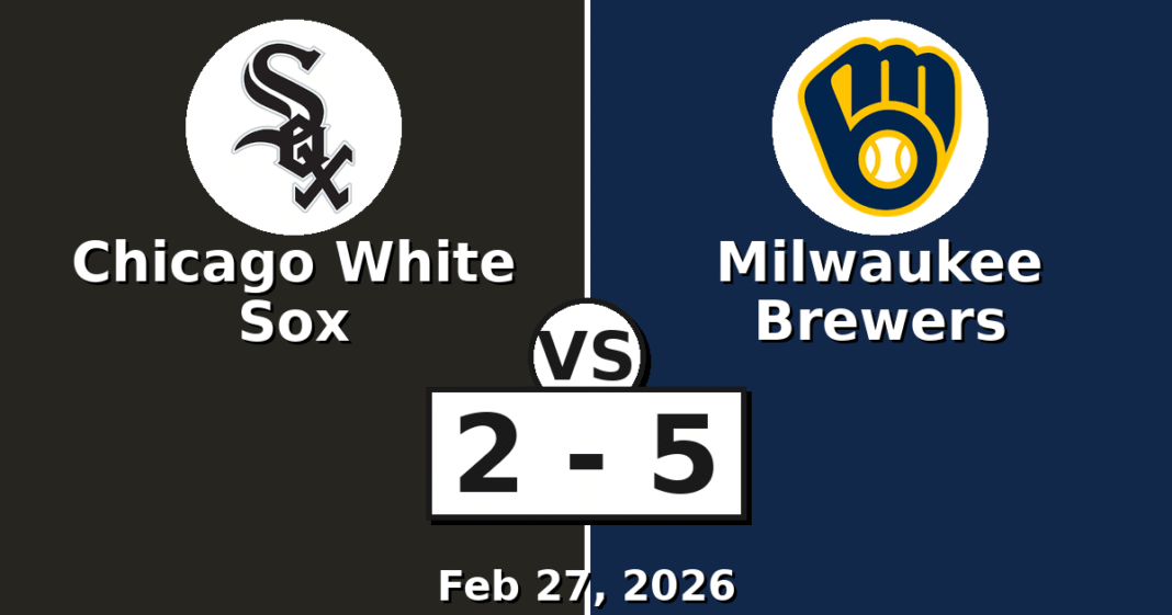 Chicago White Sox vs Milwaukee Brewers Match Player Stats (Feb 27, 2026)