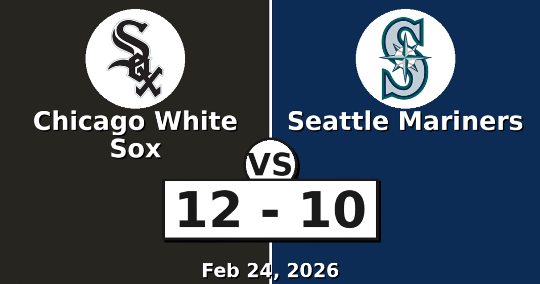 Chicago White Sox vs Seattle Mariners Match Player Stats