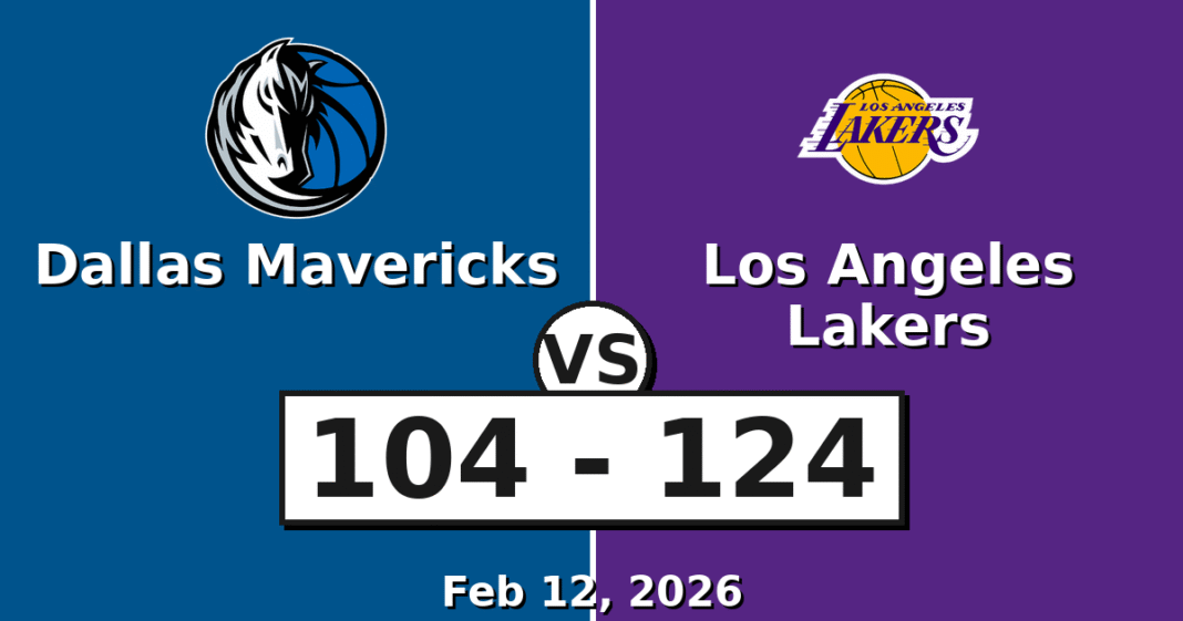 Dallas Mavericks vs Los Angeles Lakers Match Player Stats