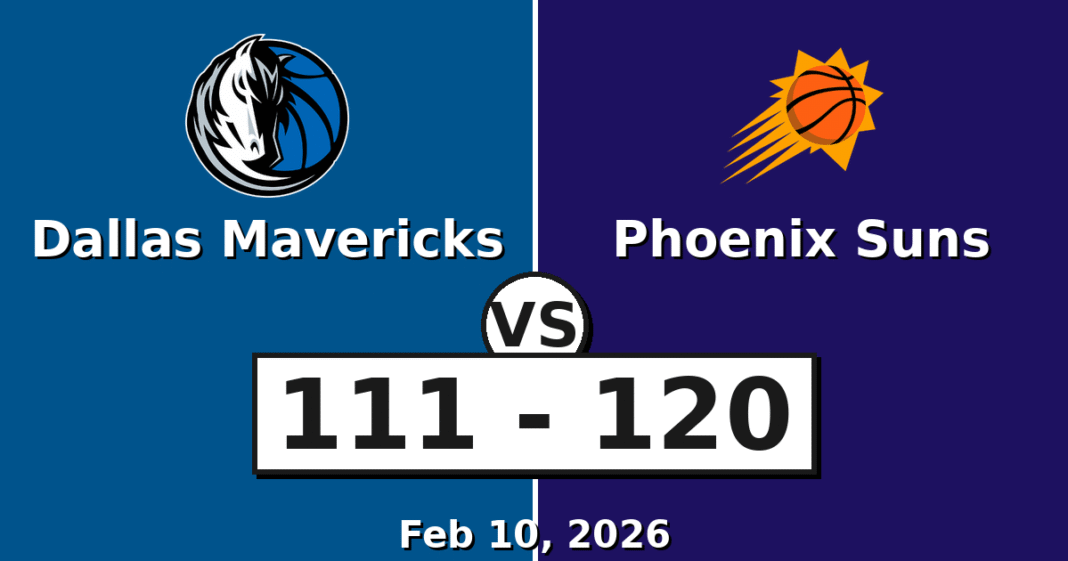Dallas Mavericks vs Phoenix Suns Match Player Stats