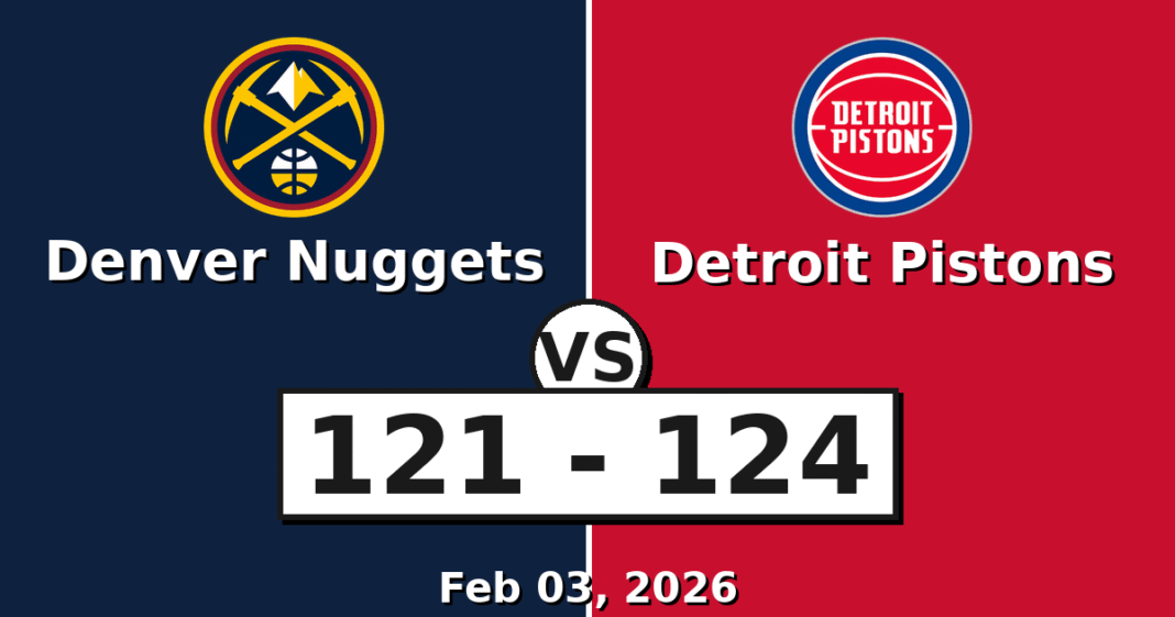 Denver Nuggets vs Detroit Pistons Match Player Stats