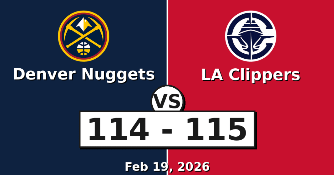 Denver Nuggets vs LA Clippers Match Player Stats