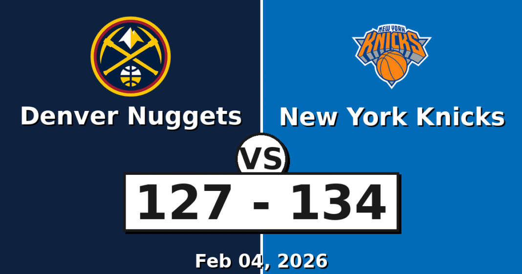 Denver Nuggets vs New York Knicks Match Player Stats