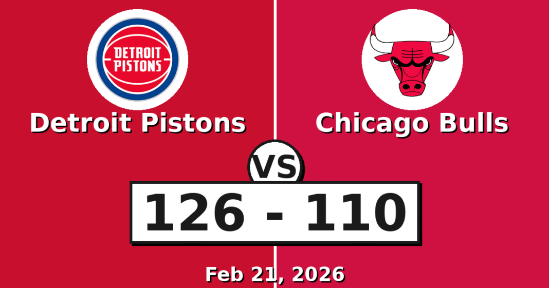 Detroit Pistons vs Chicago Bulls Match Player Stats