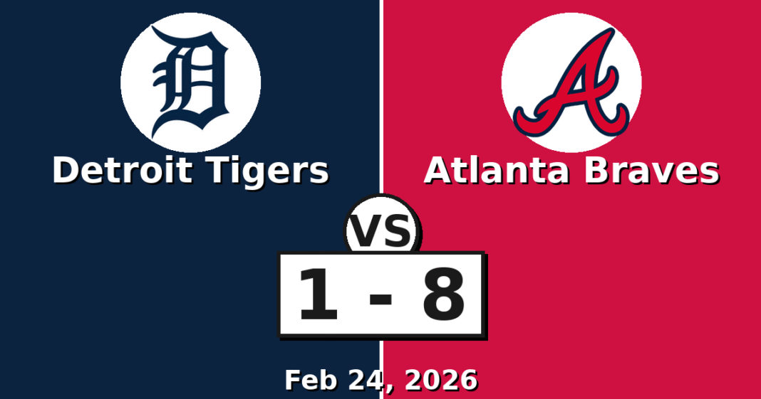 Detroit Tigers vs Atlanta Braves Match Player Stats (Feb 24, 2026)