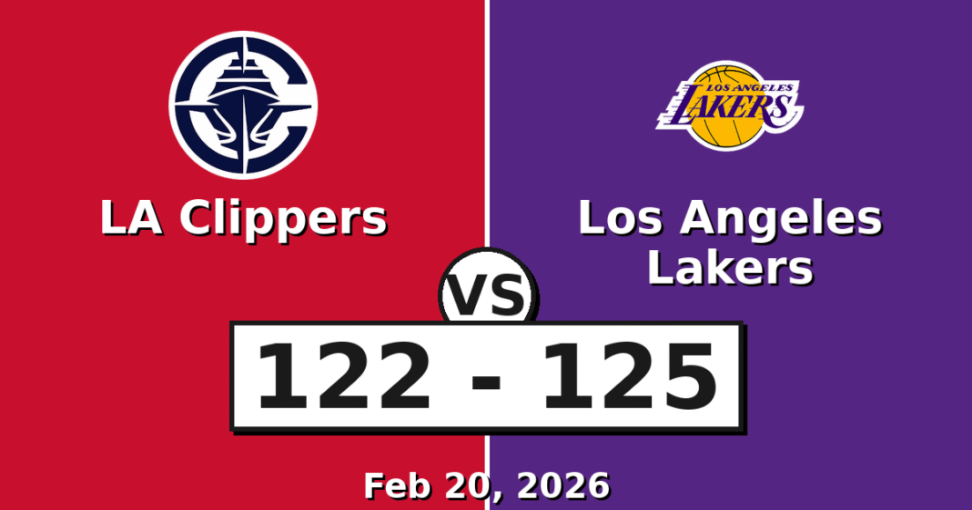 LA Clippers vs Los Angeles Lakers Match Player Stats
