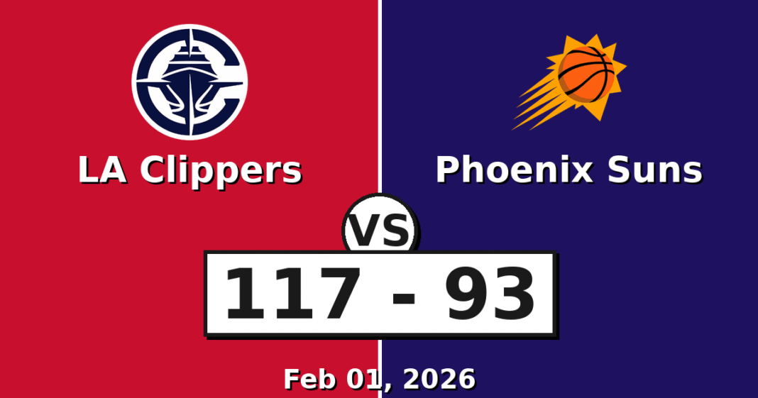 LA Clippers vs Phoenix Suns Match Player Stats