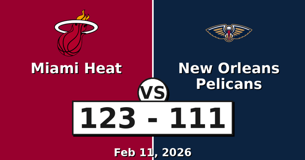 Miami Heat vs New Orleans Pelicans Match Player Stats (Feb 11, 2026)