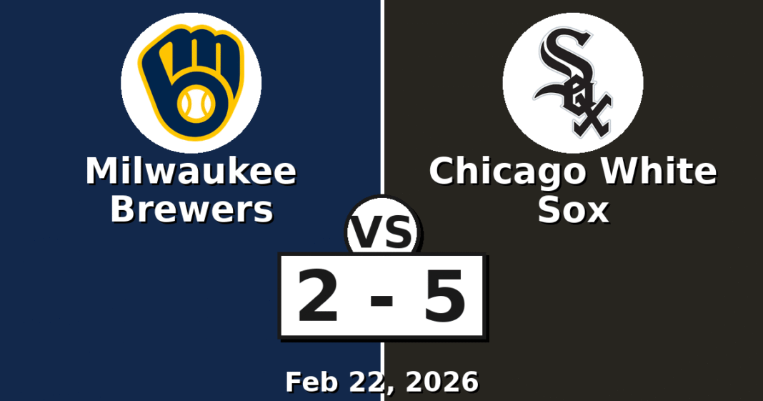 Milwaukee Brewers vs Chicago White Sox Match Player Stats (Feb 22, 2026)