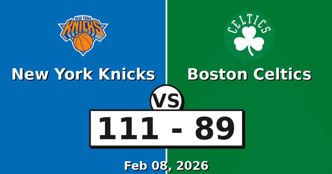 New York Knicks vs Boston Celtics Match Player Stats