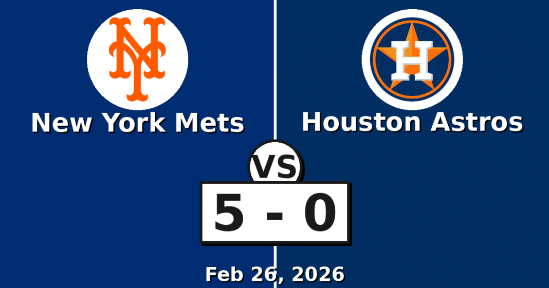 New York Mets vs Houston Astros Match Player Stats (Feb 26, 2026)