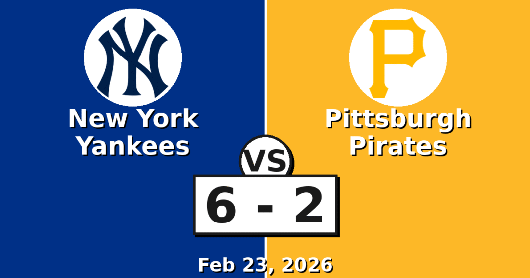 New York Yankees vs Pittsburgh Pirates Match Player Stats