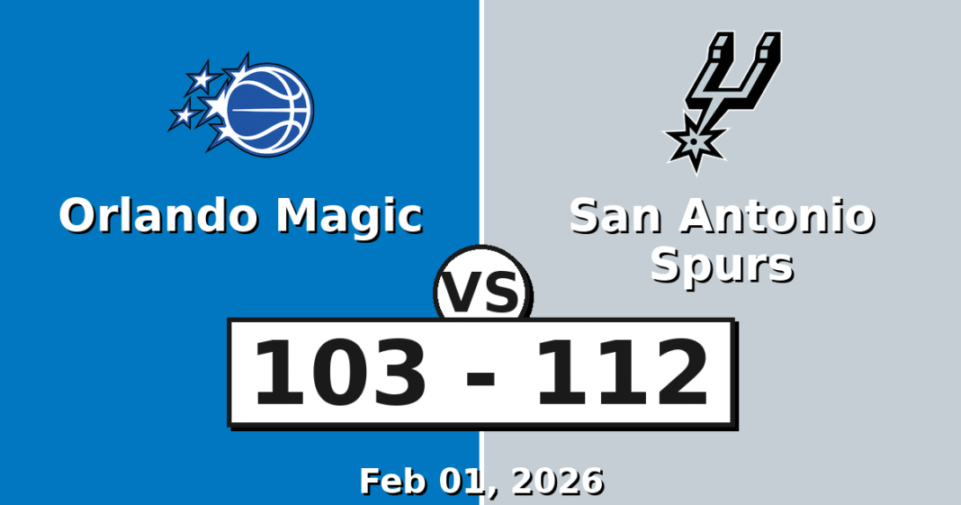 Orlando Magic vs San Antonio Spurs Match Player Stats