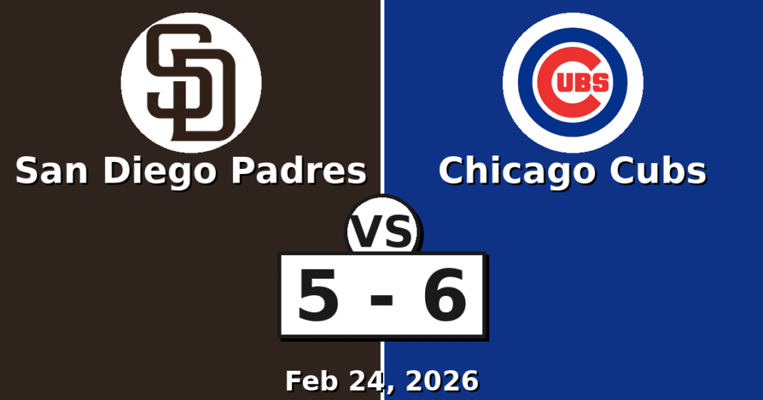 San Diego Padres vs Chicago Cubs Match Player Stats (Feb 24, 2026)