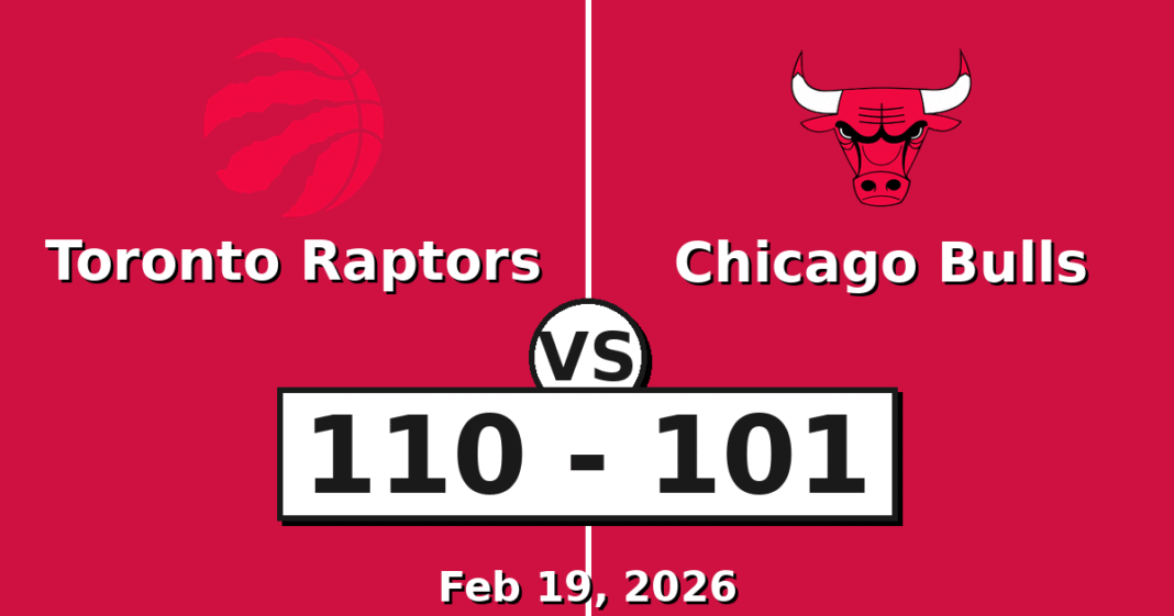 Toronto Raptors vs Chicago Bulls Match Player Stats (Feb 19, 2026)