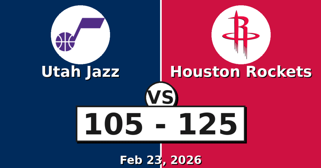 Utah Jazz vs Houston Rockets Match Player Stats