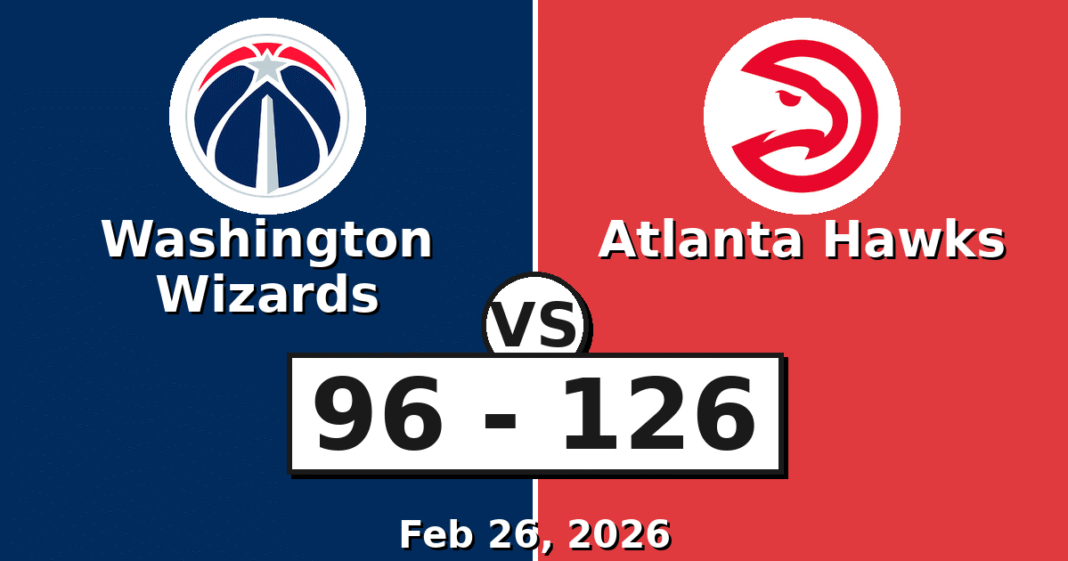Washington Wizards vs Atlanta Hawks Match Player Stats (Feb 26, 2026)
