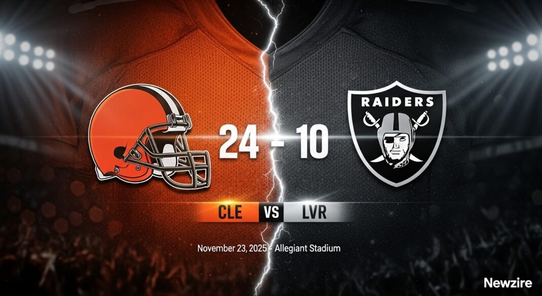 Cleveland Browns vs Las Vegas Raiders Match Player Stats