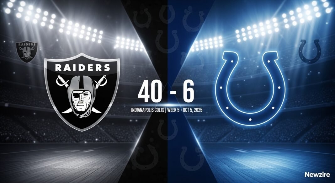 Las Vegas Raiders vs Indianapolis Colts Match Player Stats (Oct 5, 2025)
