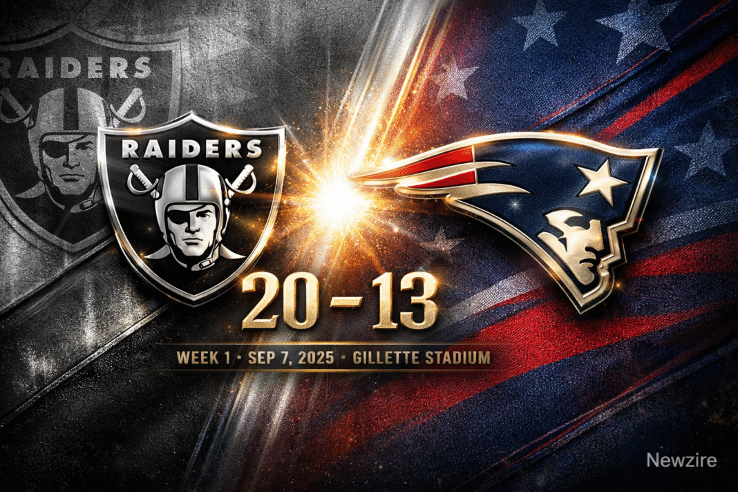 Las Vegas Raiders vs New England Patriots Match Player Stats (Sep 7, 2025)