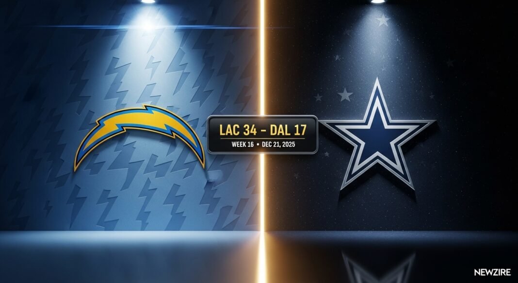 Los Angeles Chargers vs Dallas Cowboys Match Player Stats