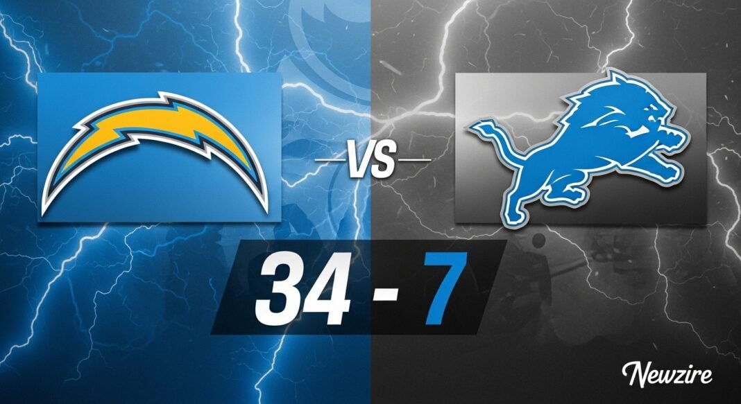 Los Angeles Chargers vs Detroit Lions Match Player Stats