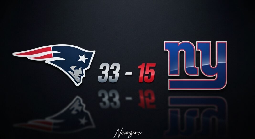 New England Patriots vs New York Giants Match Player Stats (Dec 1, 2025)