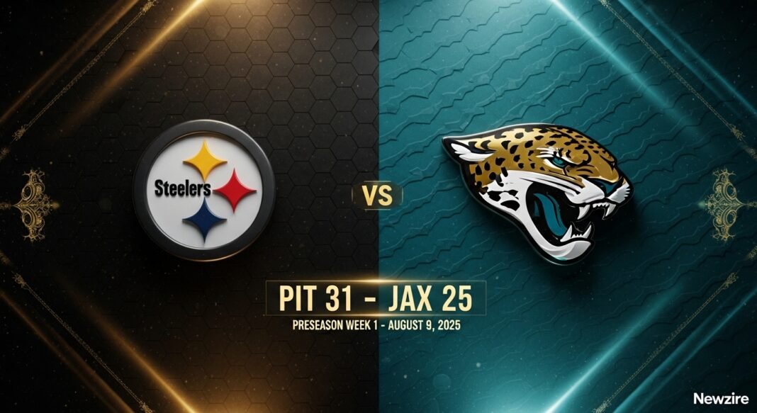 Pittsburgh Steelers vs Jacksonville Jaguars Match Player Stats