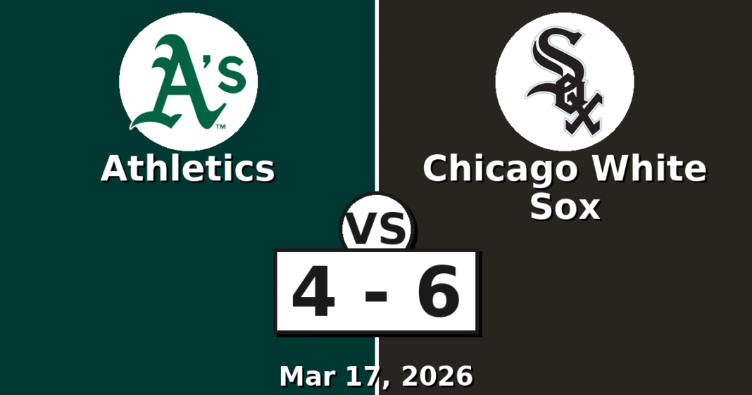 Athletics vs Chicago White Sox Match Player Stats (Mar 17, 2026)
