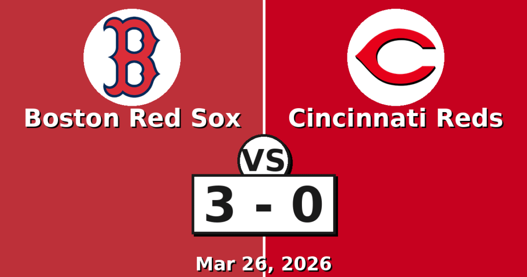Boston Red Sox vs Cincinnati Reds Match Player Stats (Mar 26, 2026)