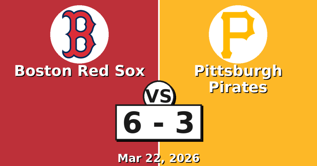 Boston Red Sox vs Pittsburgh Pirates Match Player Stats